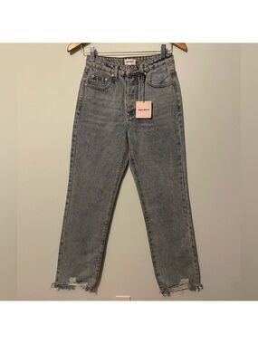 Revolve superdown Straight Raw Hem Jeans Light Blue Size 25